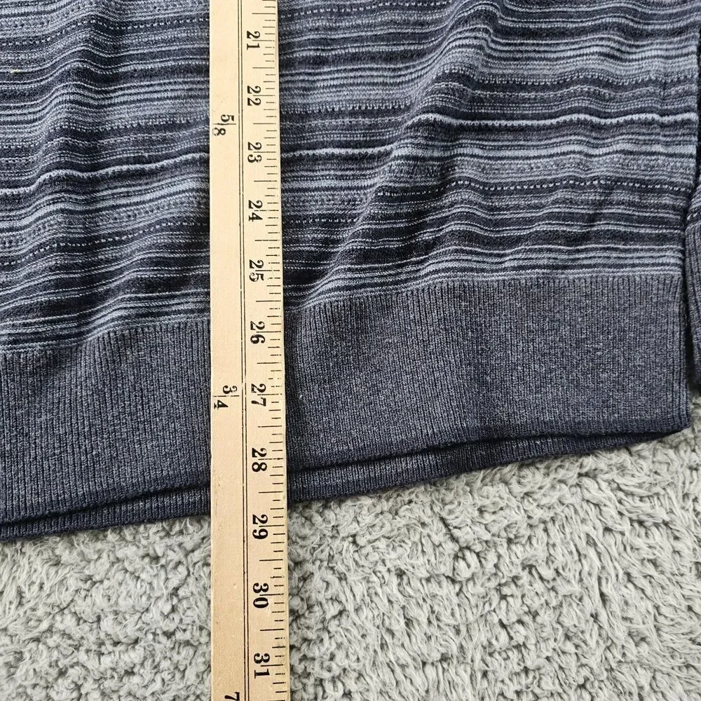 Joseph Abboud Sweater Mens XL Blue Modern Fit Pullover Casual Preppy Striped